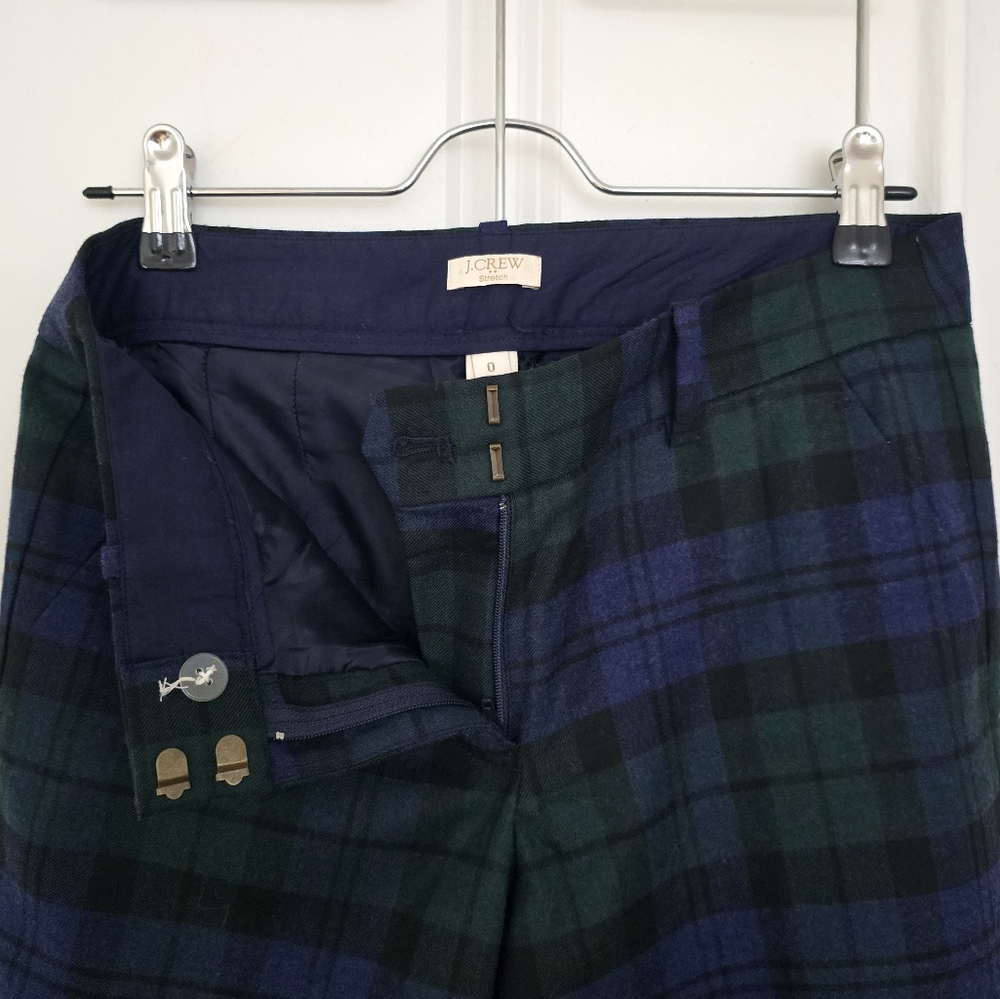 JCrew Wool Plaid Ankle Pant - Picture 3 of 8